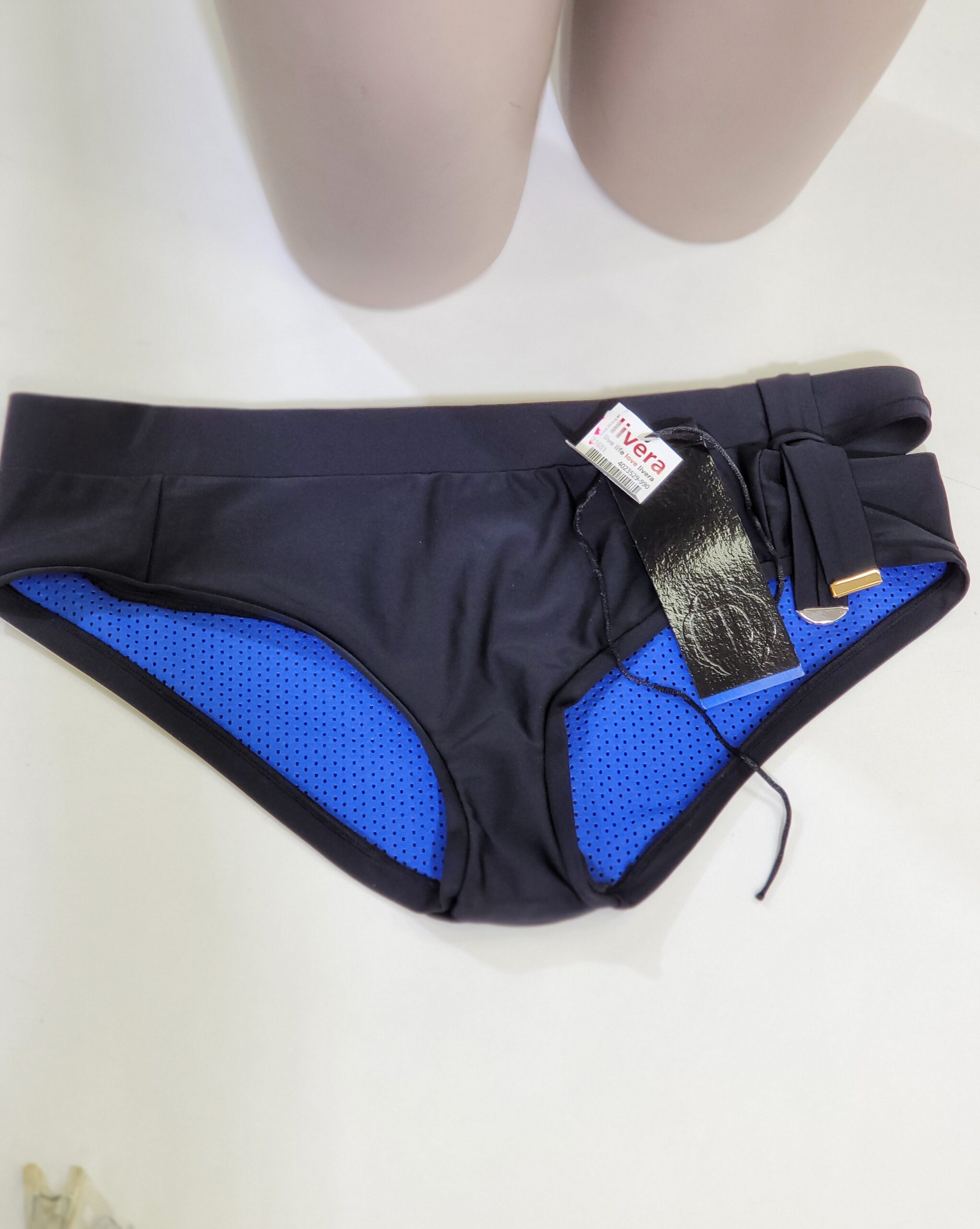 Tankini dvodelni kupaci kostim, crna boja sa plavom postavom 6 Tankini dvodelni kupaci kostim, crna boja sa plavom postavom - Slika 6