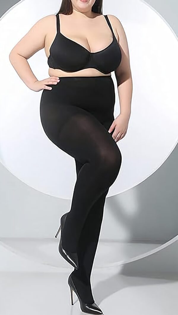 Grilonke 100 Dena, u crnoj mat boji, Plus SIZE sa umetkom - Slika 5