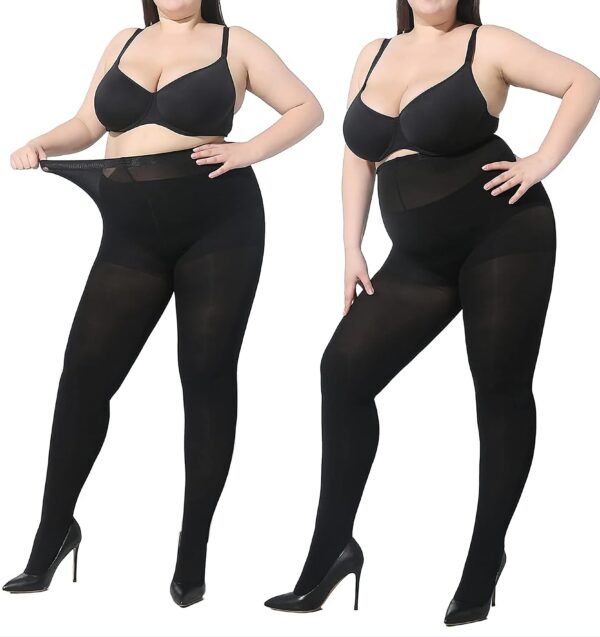 Grilonke 100 Dena, u crnoj mat boji, Plus SIZE sa umetkom