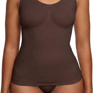Majica od microfibera sa podrskom za grudi, sire bretele, braon