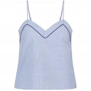 Hunkemoller majica na bretele, model Cami Cotton Piping Strip