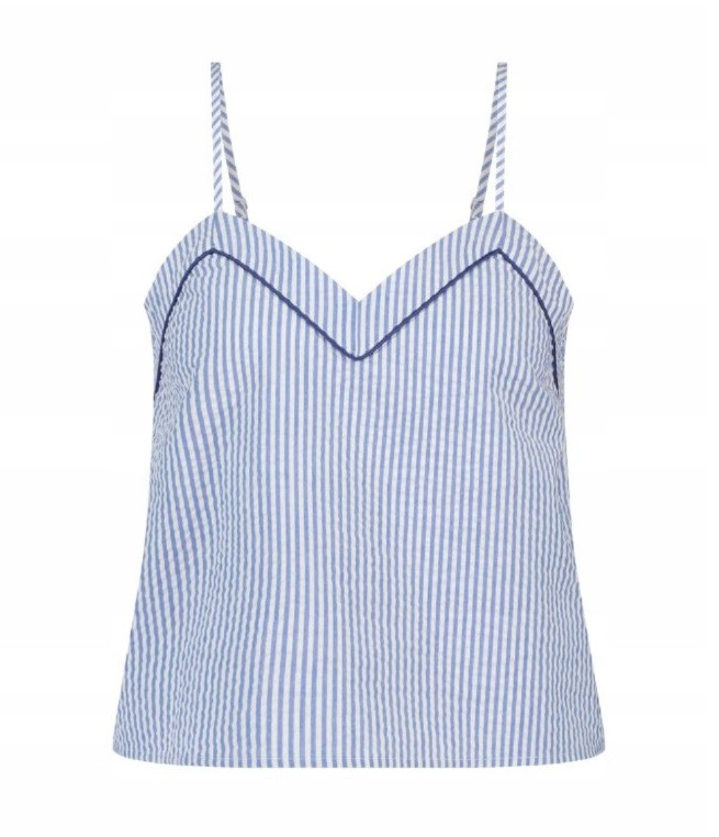 Hunkemoller majica na bretele, model Cami Cotton Piping Strip 1 Hunkemoller majica na bretele, model Cami Cotton Piping Strip