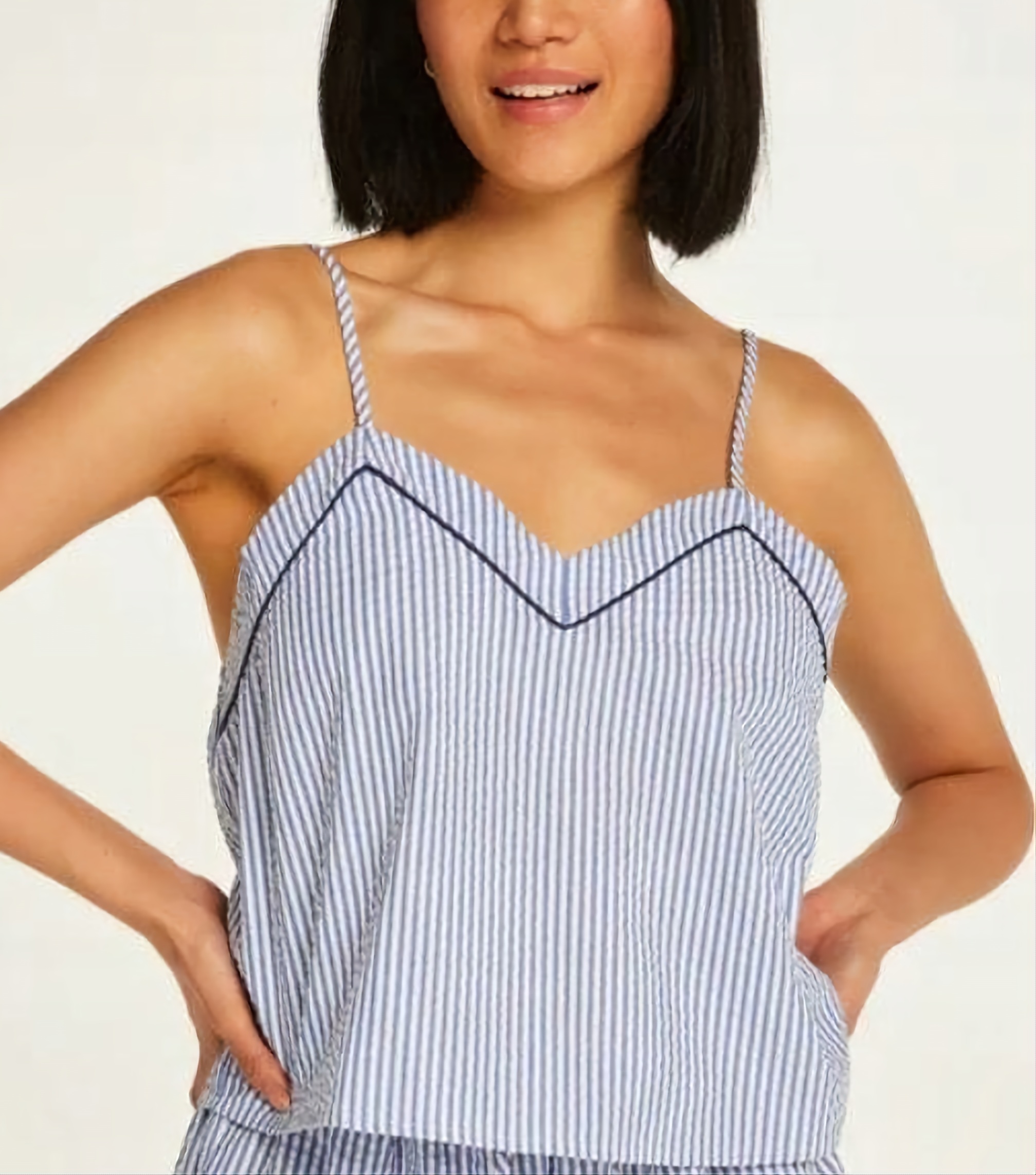 Hunkemoller majica na bretele, model Cami Cotton Piping Strip 3 Hunkemoller majica na bretele, model Cami Cotton Piping Strip - Slika 3